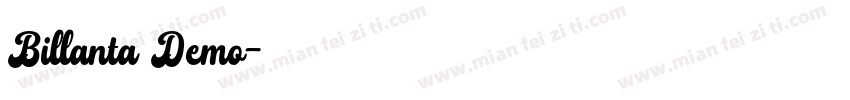 Billanta Demo字体转换